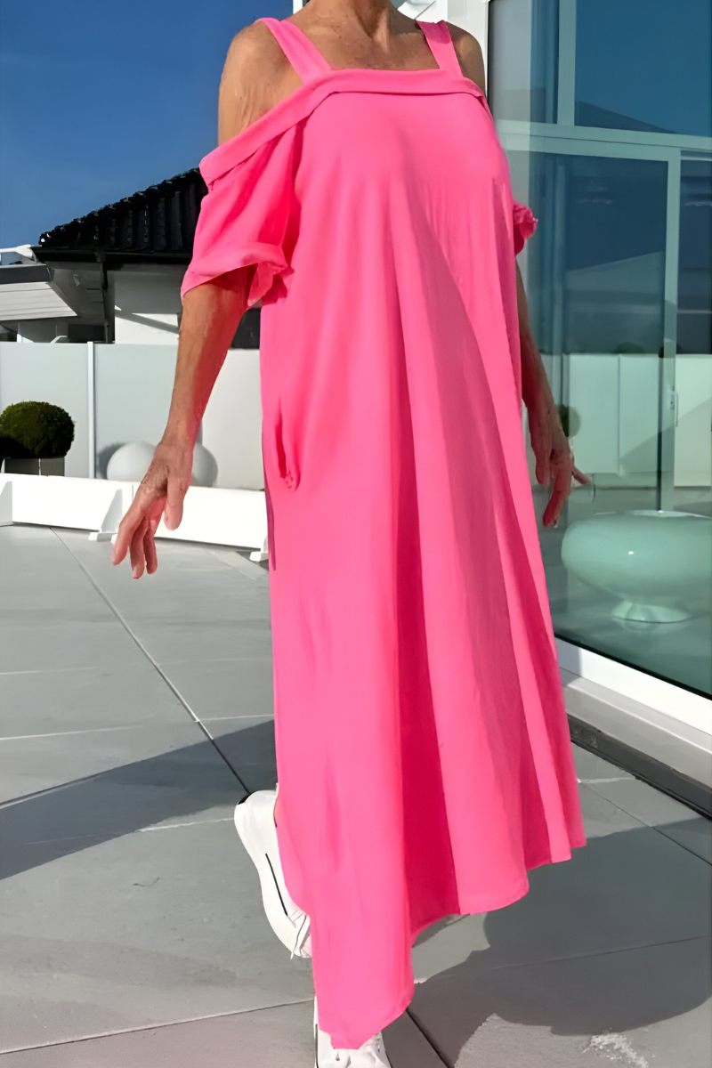 Nova | Lång off shoulder sommarklänning