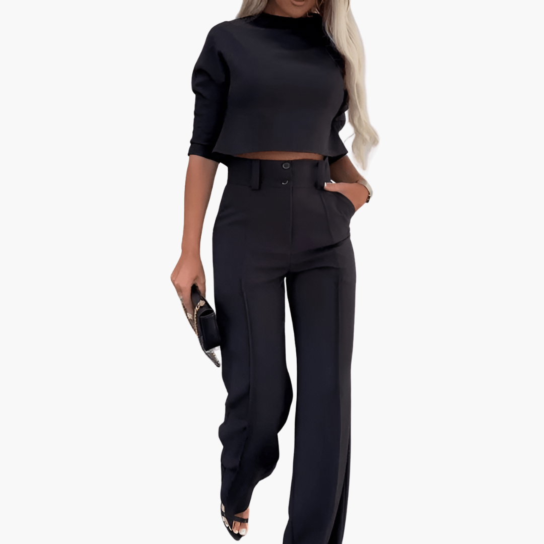 Cleo | Elegant croppad topp set