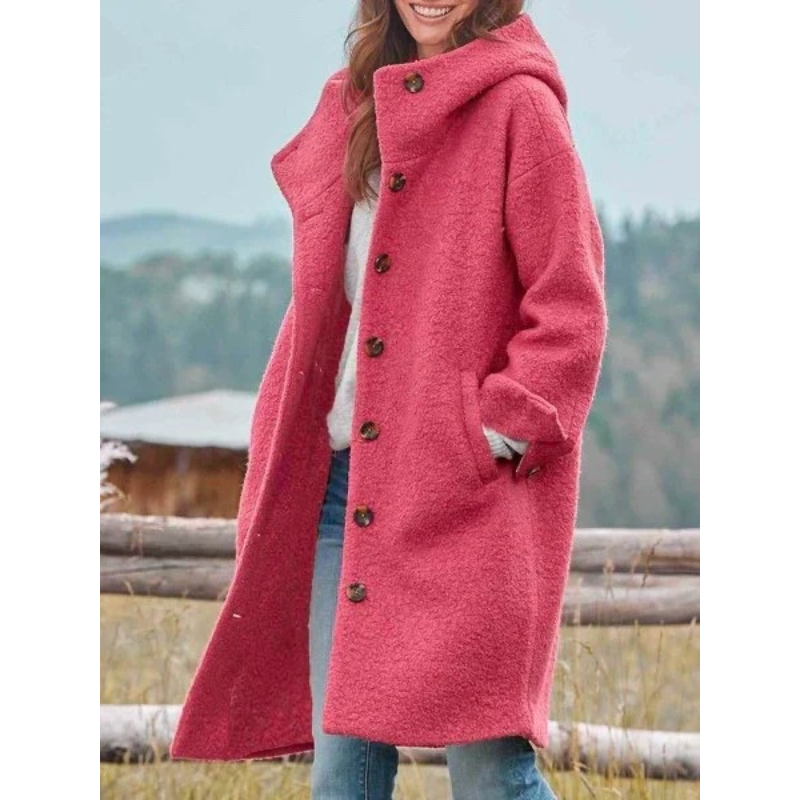 Astrid | Mjuk oversized jacka med huva