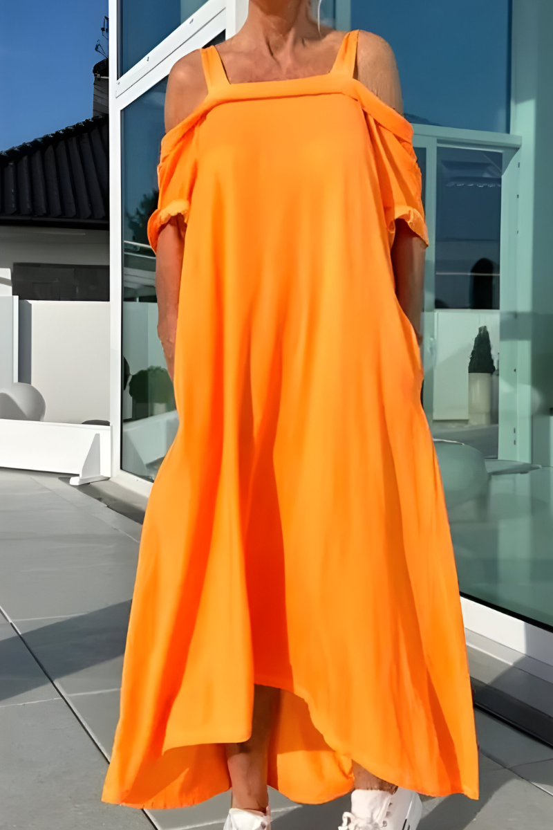 Nova | Lång off shoulder sommarklänning