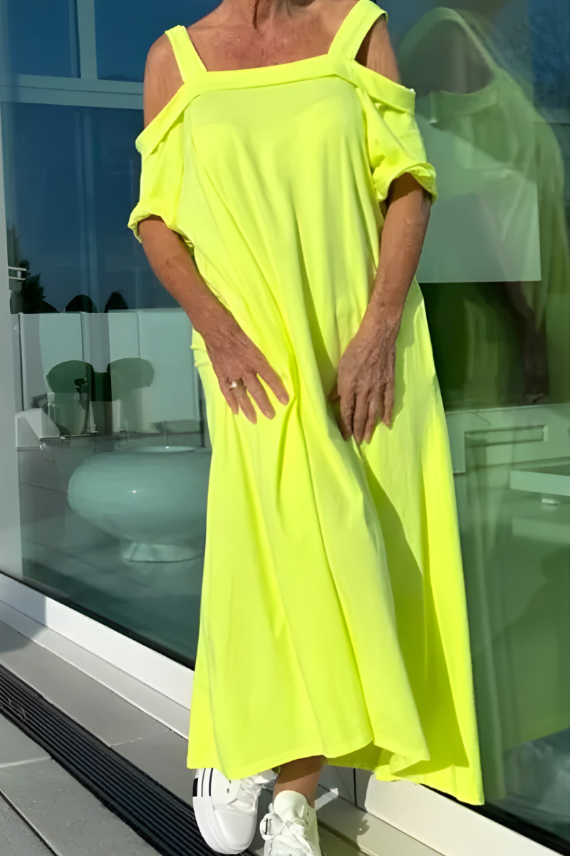 Nova | Lång off shoulder sommarklänning