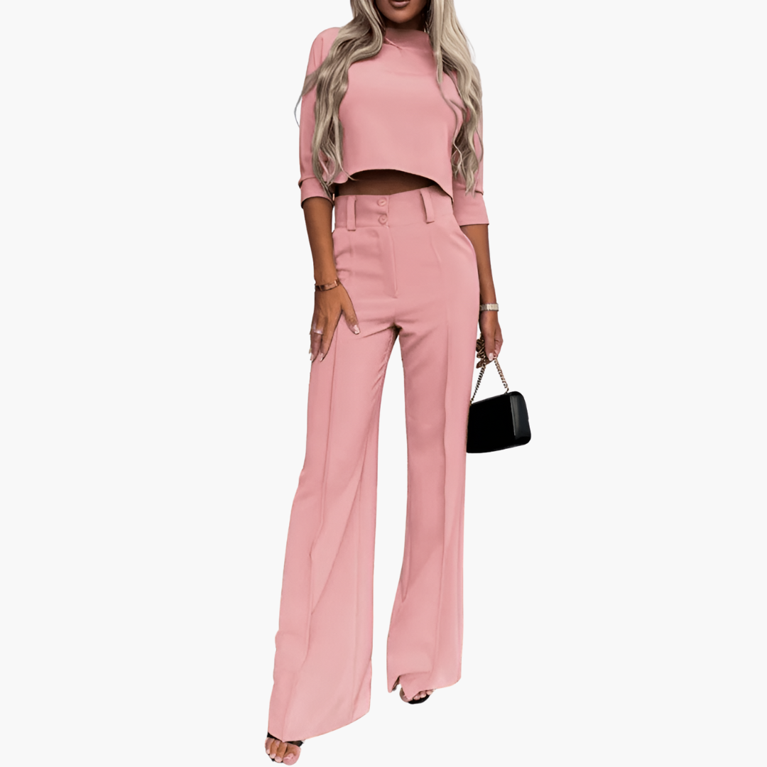 Cleo | Elegant croppad topp set