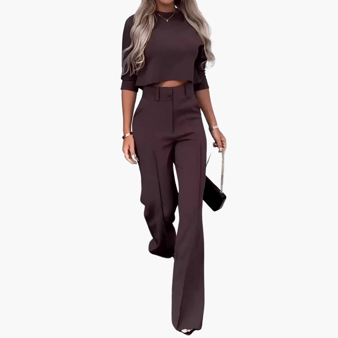 Cleo | Elegant croppad topp set