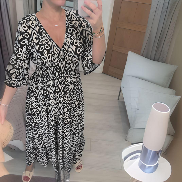 Isabella | Boho-mönstrad klänning