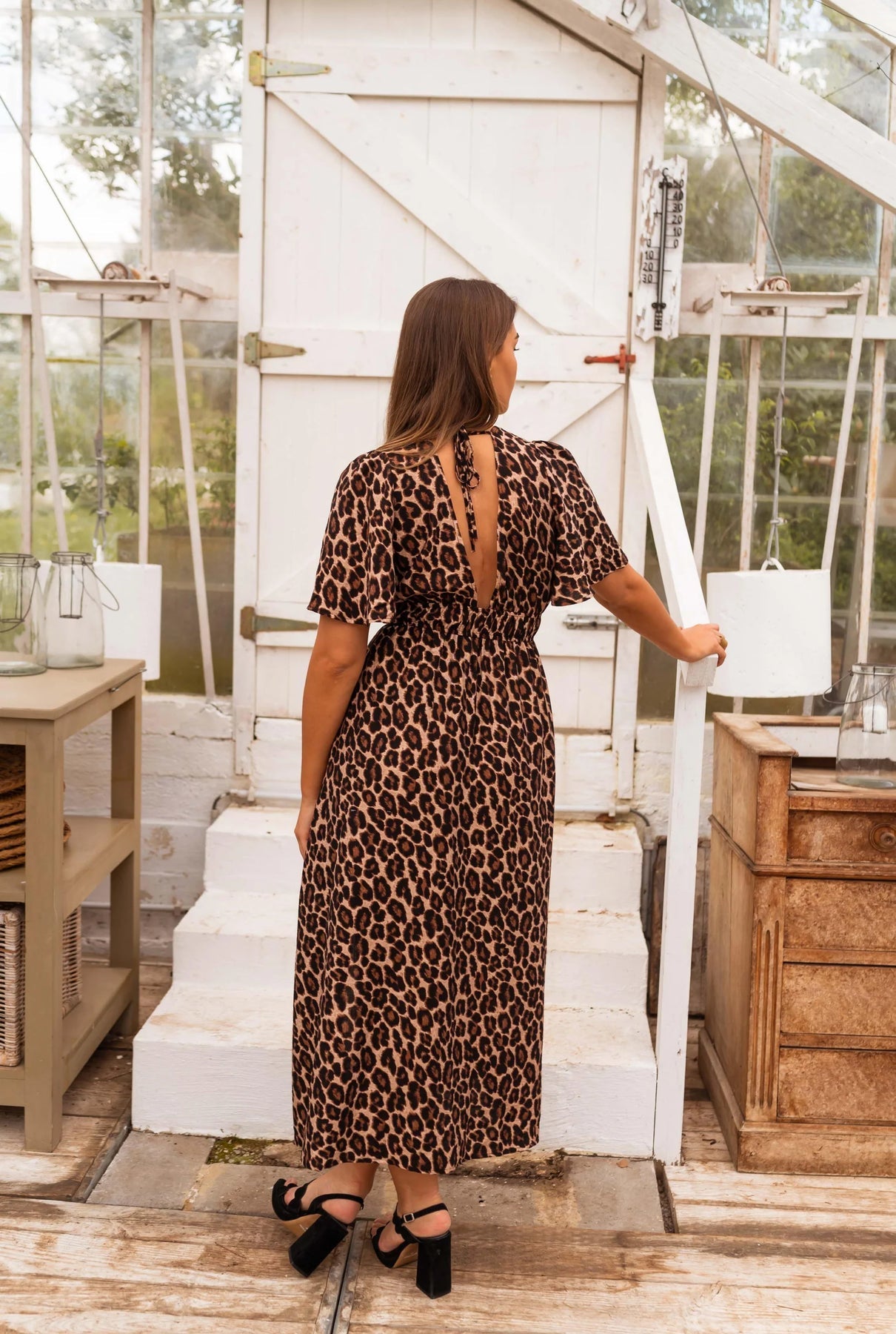 Stella | Leopardmönstrad maxiklänning