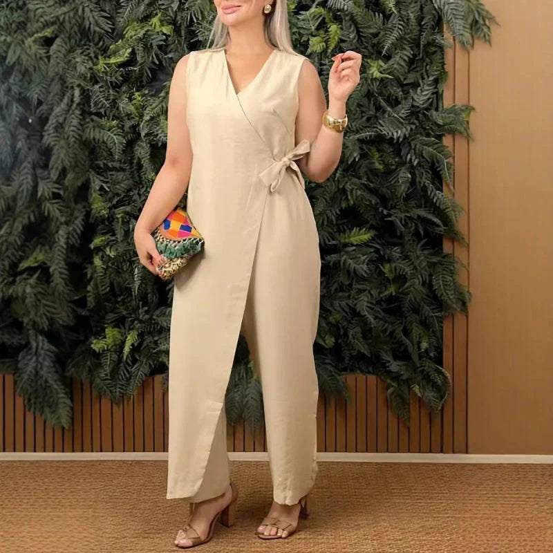 Lilianna | Snygg jumpsuit med kuvertskärning