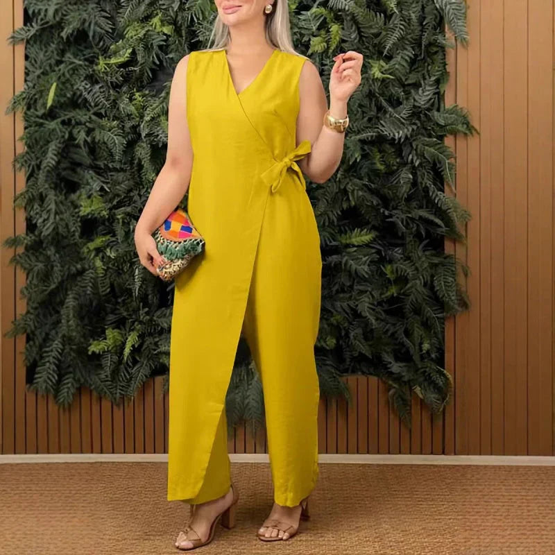 Lilianna | Snygg jumpsuit med kuvertskärning