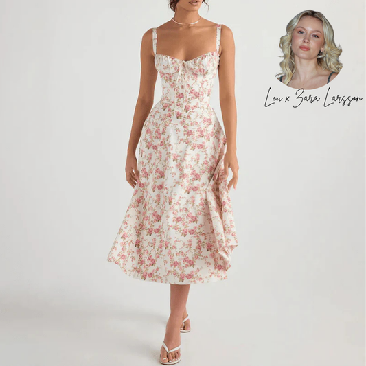Alice | Elegant blommig korsettklänning