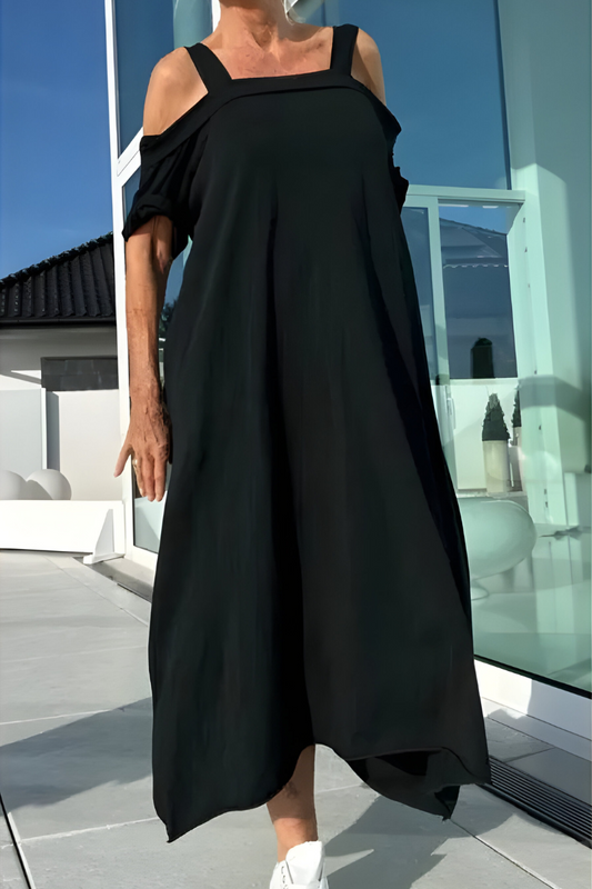 Nova | Lång off shoulder sommarklänning