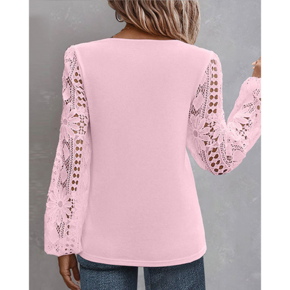 Dina | Elegant spetsblus med broderier