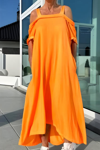 Nova | Lång off shoulder sommarklänning
