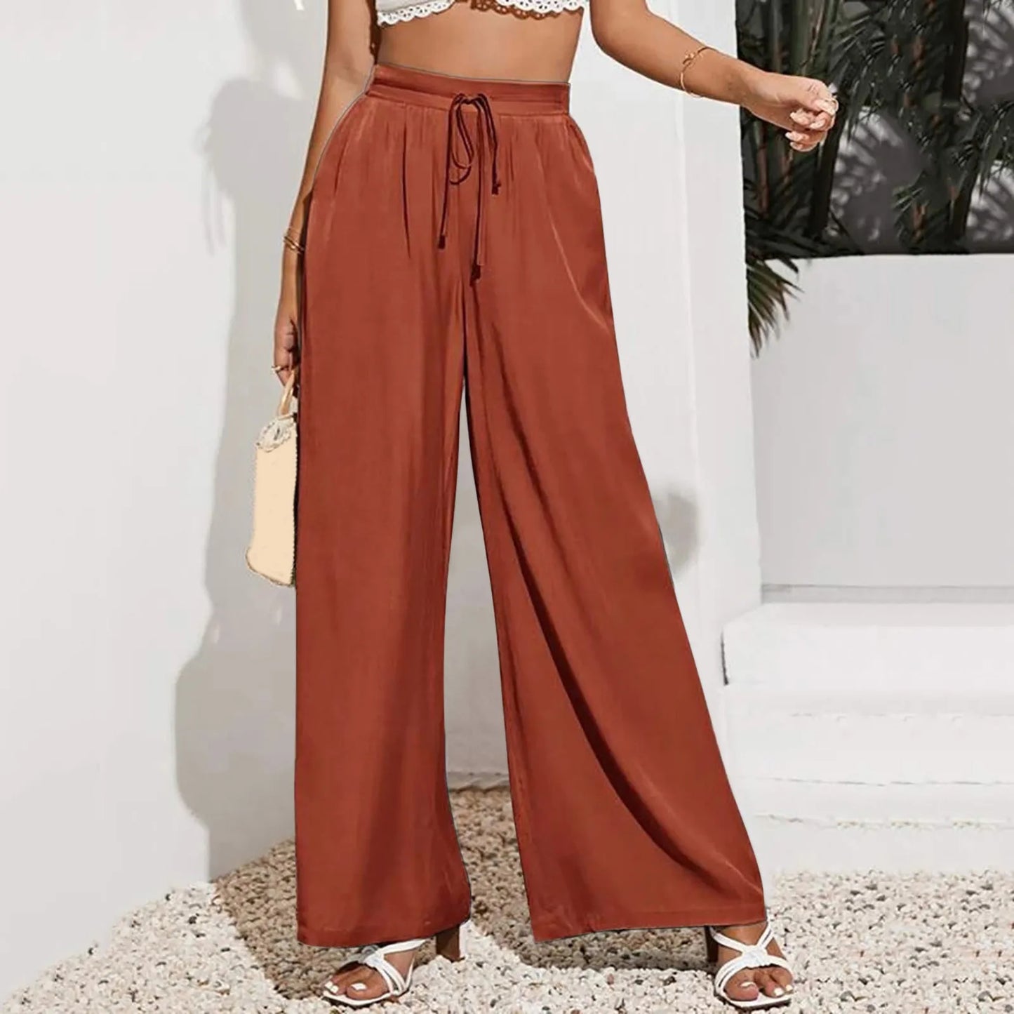 Donna | Casual byxor med elastisk midja