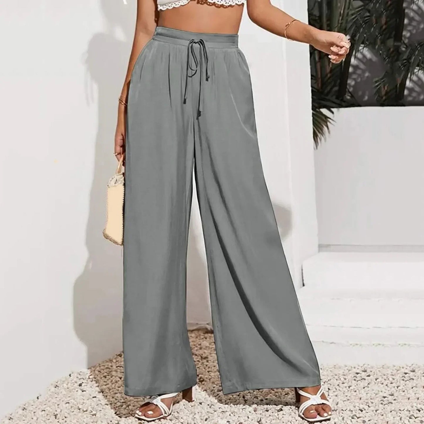 Donna | Casual byxor med elastisk midja