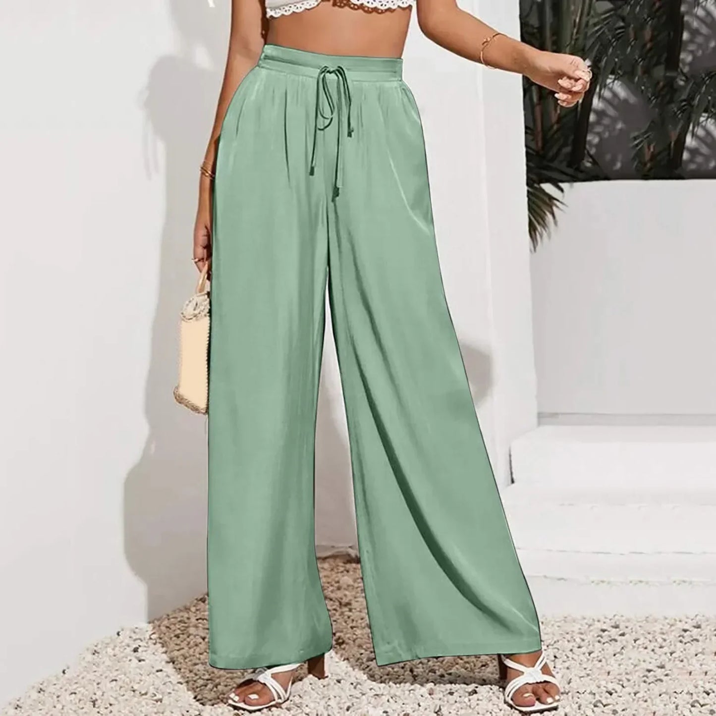 Donna | Casual byxor med elastisk midja
