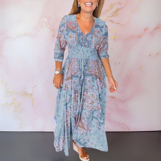 Marga | Elegant sommarklänning med V-ringning