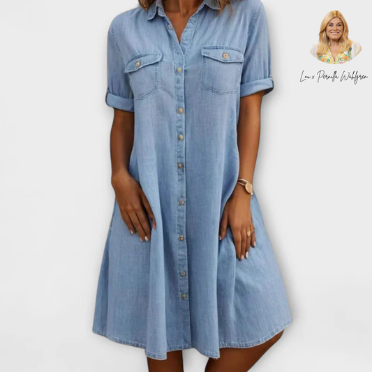 Eleanor | Casual A-linjeformad denimklänning